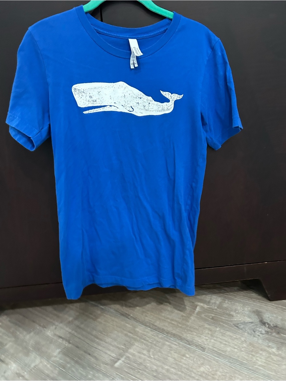 Bella Canvas Royal Blue T-Shirt with White Whale Graphic